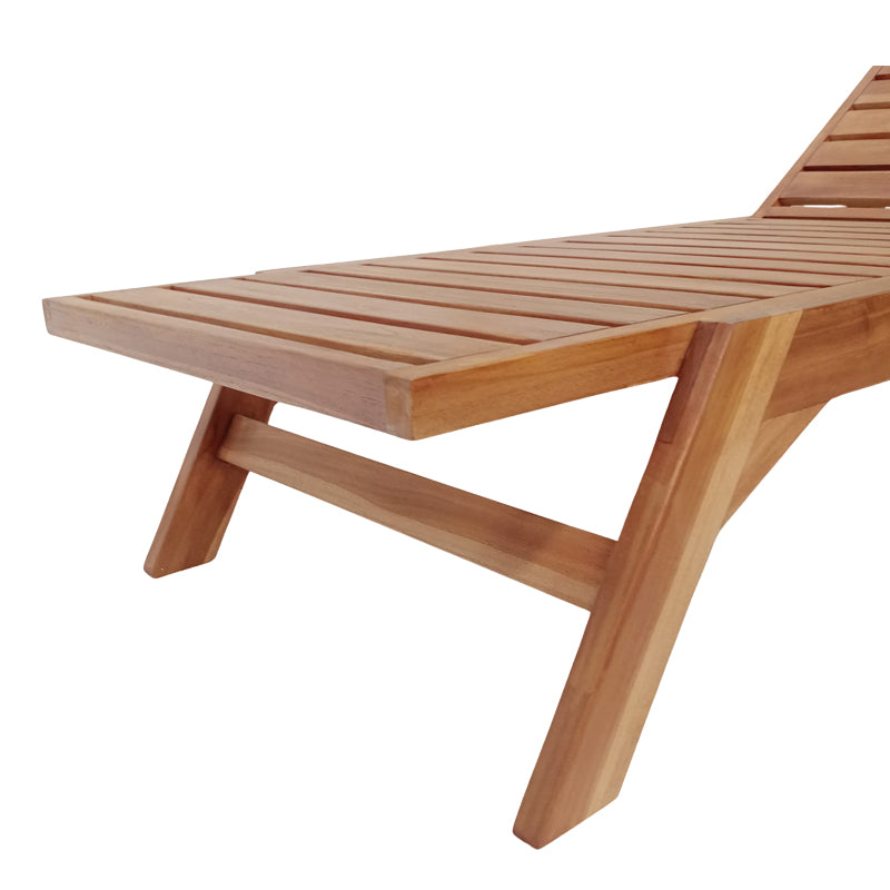 Ξαπλώστρα Melop Teak Ξύλο σε Φυσική Απόχρωση 200x70x35