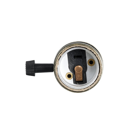 LAMPHOLDER 78964 Ντουί E27 με Διακόπτη On/Off IP20 Μπρούτζινο - Μ5.5 x Π3.6 x Υ7