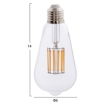 ΛΑΜΠΤΗΡΑΣ LED FILAMENT 12W E27 2700K ΔΙΑΦΑΝΟΣ