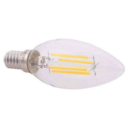 ΛΑΜΠΤΗΡΑΣ LED FILAMENT 4W E14 3000K ΔΙΑΦΑΝΟΣ DIMMABLE