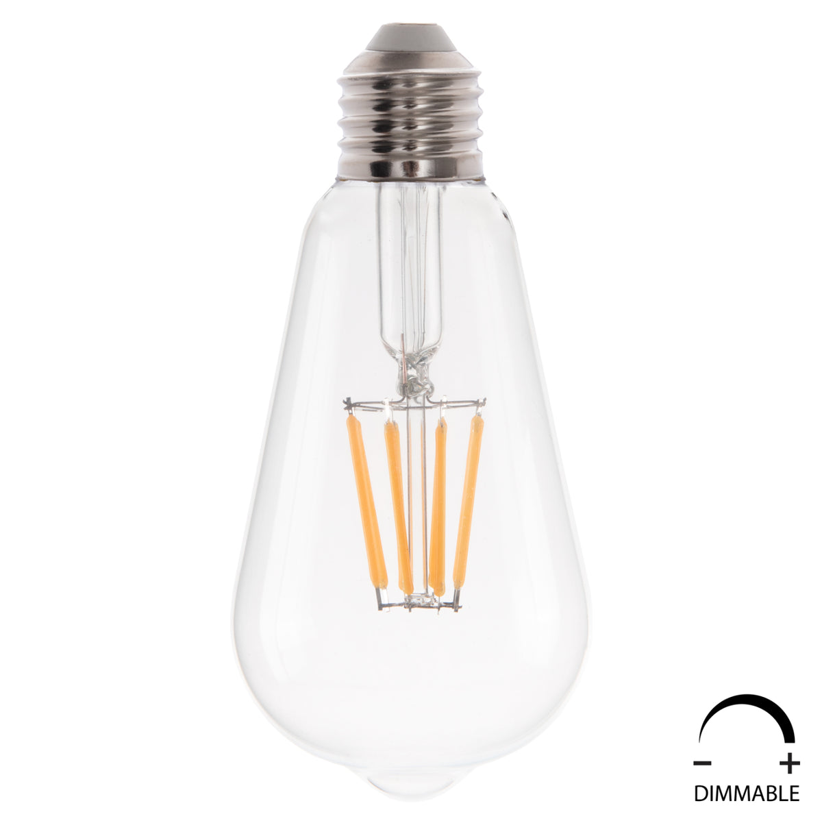 ΛΑΜΠΤΗΡΑΣ LED FILAMENT 8W E27 DIMMABLE 2700K ΔΙΑΦΑΝΟΣ