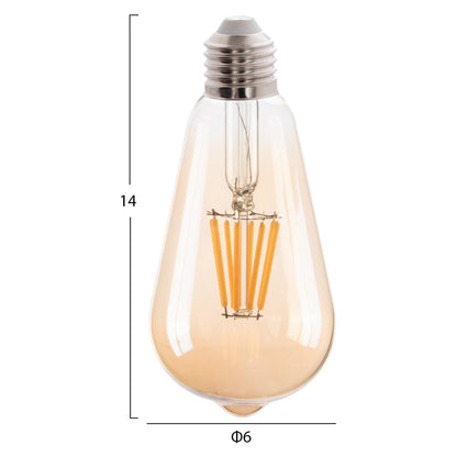 ΛΑΜΠΤΗΡΑΣ LED FILAMENT 8W E27 DIMMABLE 3000K GOLD