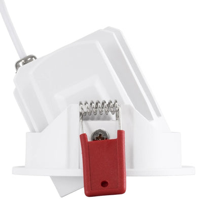 LEO KLV-101-0312 Χωνευτό Κινούμενο Φωτιστικό Downlight Σποτ με Honeycomb Anti-Glare Reflector LED 10W 1250lm 38° AC 220-240V IP20 Θερμό Λευκό 2700K - Bridgelux COB Chip & TÜV SÜD Driver - Λευκό & Μαύρο Ματ - Μ8.5 x Π8.5 x Υ6.6 / Q7.5εκ