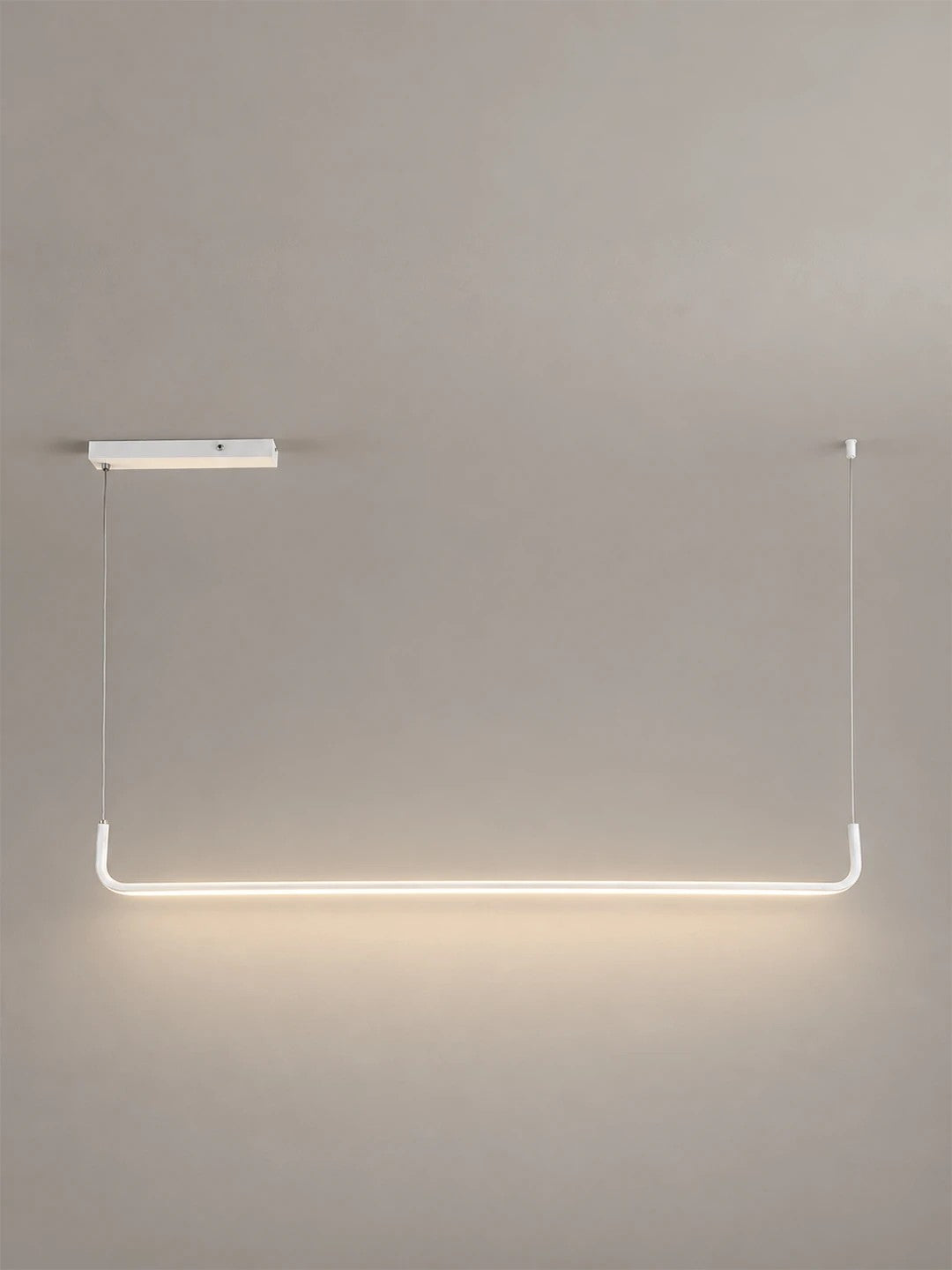 LINARIA KLV-101-0256 Κρεμαστό Φωτιστικό Οροφής LED 36W 3600lm 180° AC 220-240V IP20 Ρυθμιζόμενο Λευκό CCT με Χειριστήριο από 2700K έως 6000K Dimmable - Lumileds SMD Chip - Λευκό Ματ - Μ120 x Π2 x Υ12