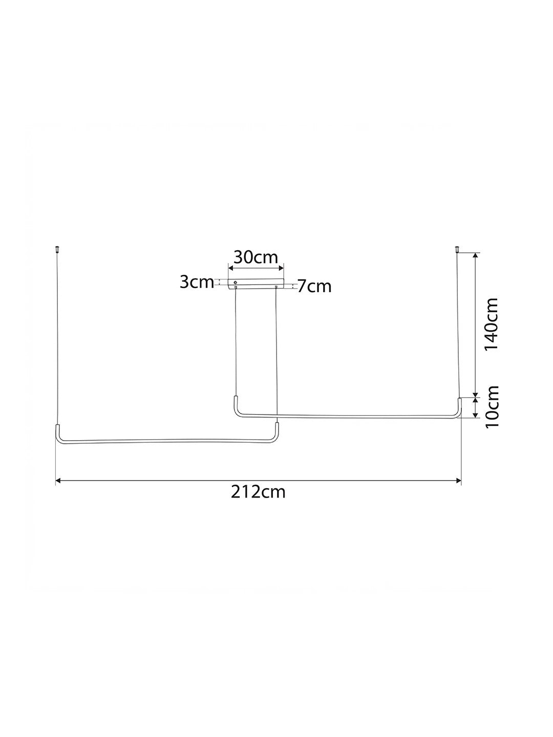 LINARIA KLV-101-0260-V2 Κρεμαστό Φωτιστικό Οροφής LED 72W 7200lm 180° AC 220-240V IP20 Ρυθμιζόμενο Λευκό CCT με Χειριστήριο από 2700K έως 6000K Dimmable - Lumileds SMD Chip - Σατινέ Χρυσό Βούρτσας - Μ212 x Π4 x Υ20