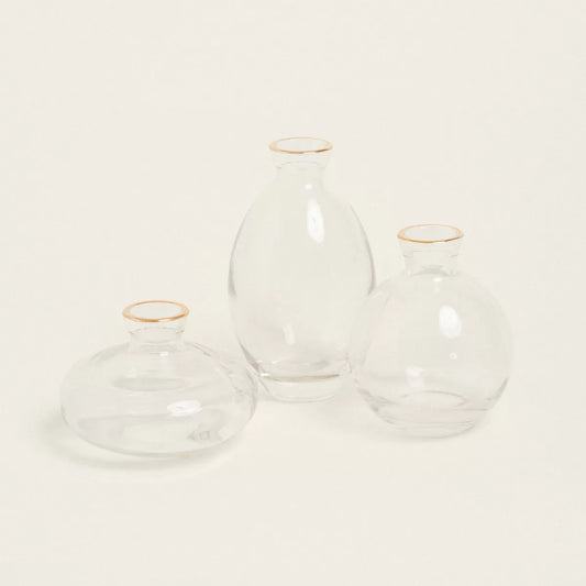 Βάζο με Χρυσό Στόμιο 6x6x9