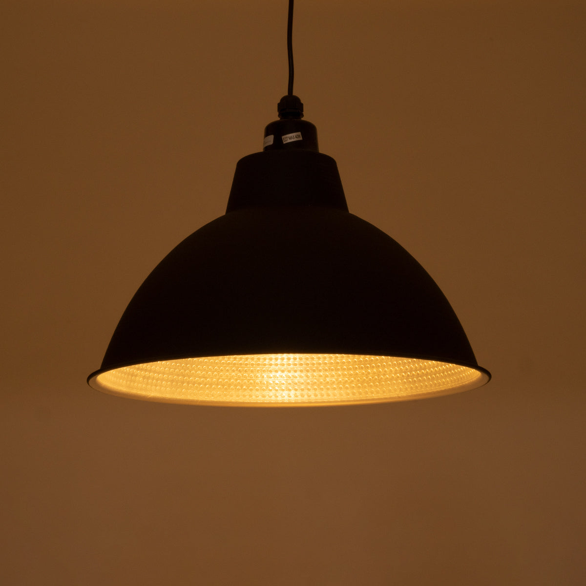 LOUVE 01177 Vintage Κρεμαστό Φωτιστικό Οροφής με Ντουί 1 x E27 AC 220-240V IP20 - Μαύρο - Μ40 x Π40 x Υ30