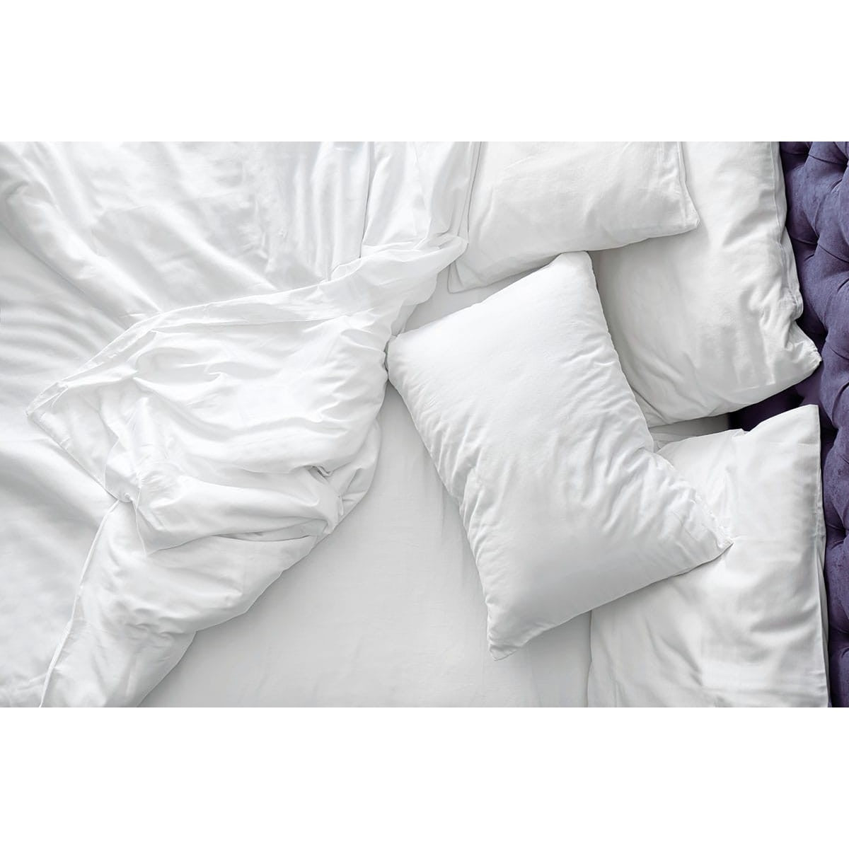 Μαξιλαροθήκη Ξενοδοχείου Lucid Art Ε1030 Percale CVC 80% Cot - 20% Pol 52x75εκ Λευκό