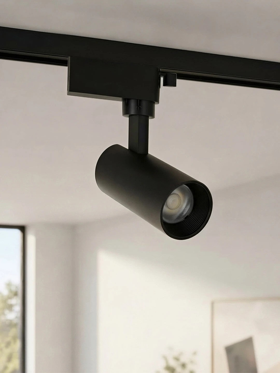 LUGANO 60804 Μονοφασικό Σποτ Ράγας LED 10W 1250lm 36° AC 220-240V IP20 Φυσικό Λευκό 4500K - Bridgelux COB Chip & TÜV SÜD Driver - Eurotrack 1PH - Μαύρο Ματ - Μ8.5 x Π5 x Υ18