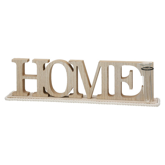 Lettering "Home" Ξύλο Ecru 47x8x13