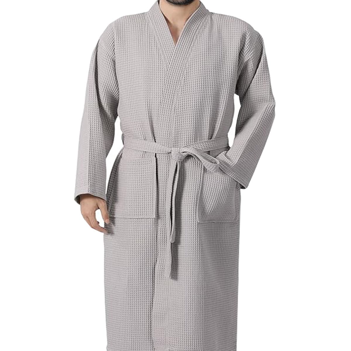 Μπουρνούζι Πικέ Ξενοδοχείου Light Grey - X Large