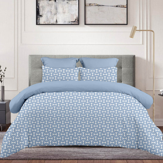 Σεντόνι με Λάστιχο 160x200+30εκ Luna Blue