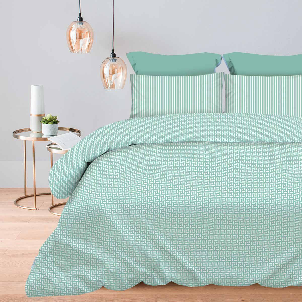 Σετ Σεντόνια 2x(2,45x2,60εκ) + 2x(52x72εκ) Maira Petrol