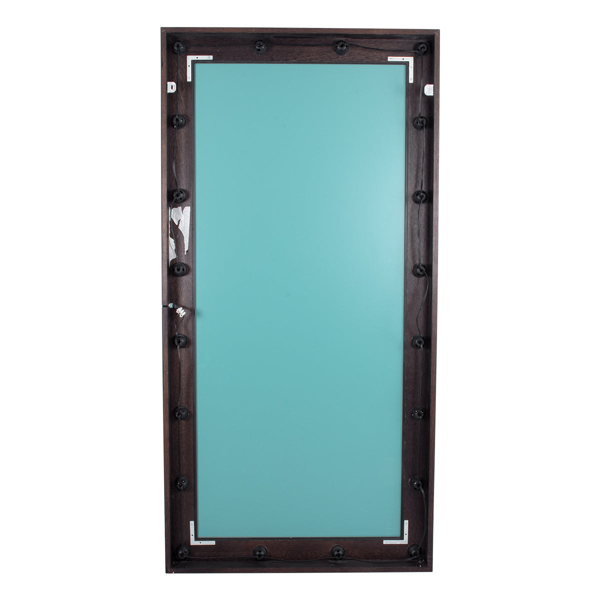 MAKEUP MIRROR-160x80-2 Μοντέρνος Καθρέπτης Μακιγιάζ με Πλαίσιο Φυσικού Ξύλου με Διακόπτη On/Off 20 x E27 AC220-240V - Μ80 x Π7 x Υ160cm - Καφέ Wenge