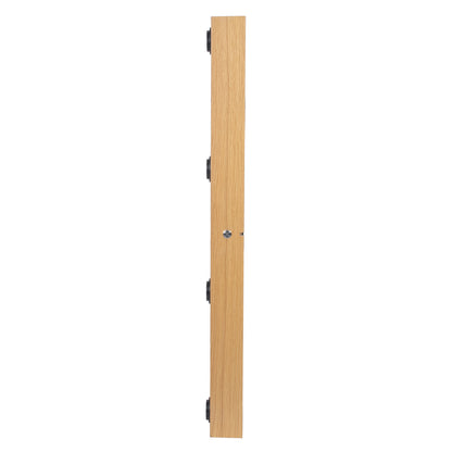 MAKEUP MIRROR-60x90-1 Μοντέρνος Καθρέπτης Μακιγιάζ με Πλαίσιο Φυσικού Ξύλου με Διακόπτη On/Off 10 x E27 AC220-240V - Μ60 x Π7 x Υ90cm - Μπεζ Δρυς