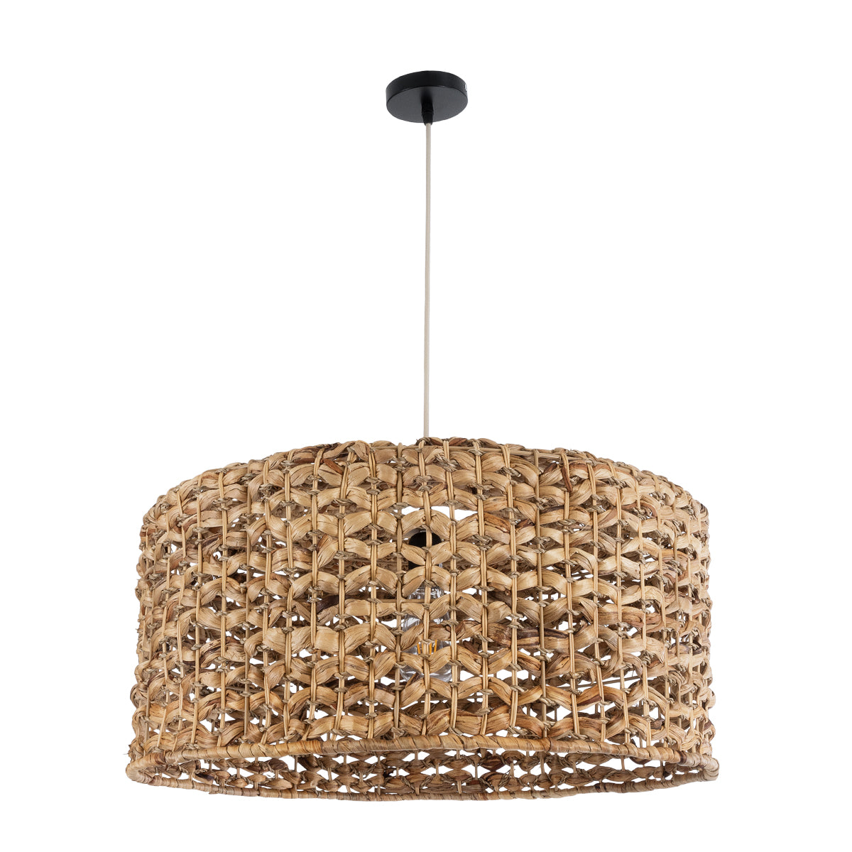 MANGATA 01849 Boho Κρεμαστό Φωτιστικό Οροφής με Ντουί 1 x E27 AC 220-240V IP20 - Καφέ - Μ60 x Π60 x Υ28
