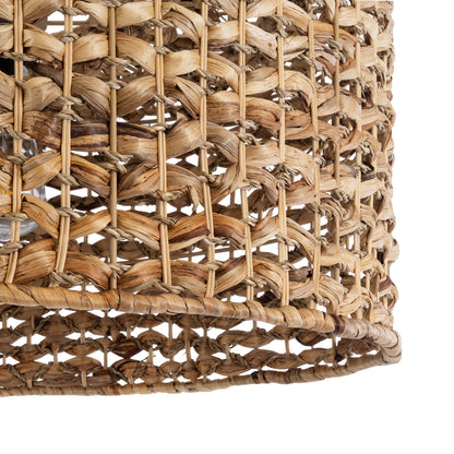 MANGATA 01849 Boho Κρεμαστό Φωτιστικό Οροφής με Ντουί 1 x E27 AC 220-240V IP20 - Καφέ - Μ60 x Π60 x Υ28