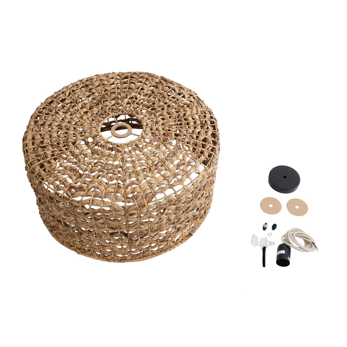 MANGATA 01849 Boho Κρεμαστό Φωτιστικό Οροφής με Ντουί 1 x E27 AC 220-240V IP20 - Καφέ - Μ60 x Π60 x Υ28