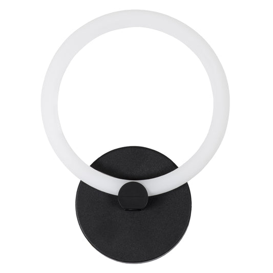 MATILDA 61339 Φωτιστικό Τοίχου - Απλίκα Design LED CCT 8W 960lm 360° AC 220-240V - Εναλλαγή Φωτισμού μέσω Διακόπτη On/Off All In One Ψυχρό 6000k+Φυσικό 4500k+Θερμό 2700k Μ20 x Π5 x Υ25.5cm - Μαύρο