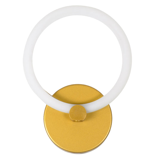 MATILDA 61340 Φωτιστικό Τοίχου - Απλίκα Design LED CCT 8W 960lm 360° AC 220-240V - Εναλλαγή Φωτισμού μέσω Διακόπτη On/Off All In One Ψυχρό 6000k+Φυσικό 4500k+Θερμό 2700k Μ20 x Π5 x Υ25.5cm - Χρυσό