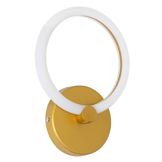 MATILDA 61340 Φωτιστικό Τοίχου - Απλίκα Design LED CCT 8W 960lm 360° AC 220-240V - Εναλλαγή Φωτισμού μέσω Διακόπτη On/Off All In One Ψυχρό 6000k+Φυσικό 4500k+Θερμό 2700k Μ20 x Π5 x Υ25.5cm - Χρυσό