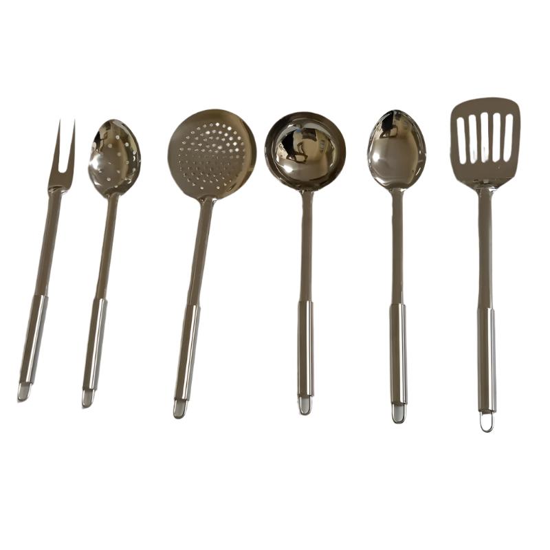 Σετ 6 Τεμ Κουτάλες Ανοξείδωτες με Ανοξείδωτη Βάση 31x15εκ