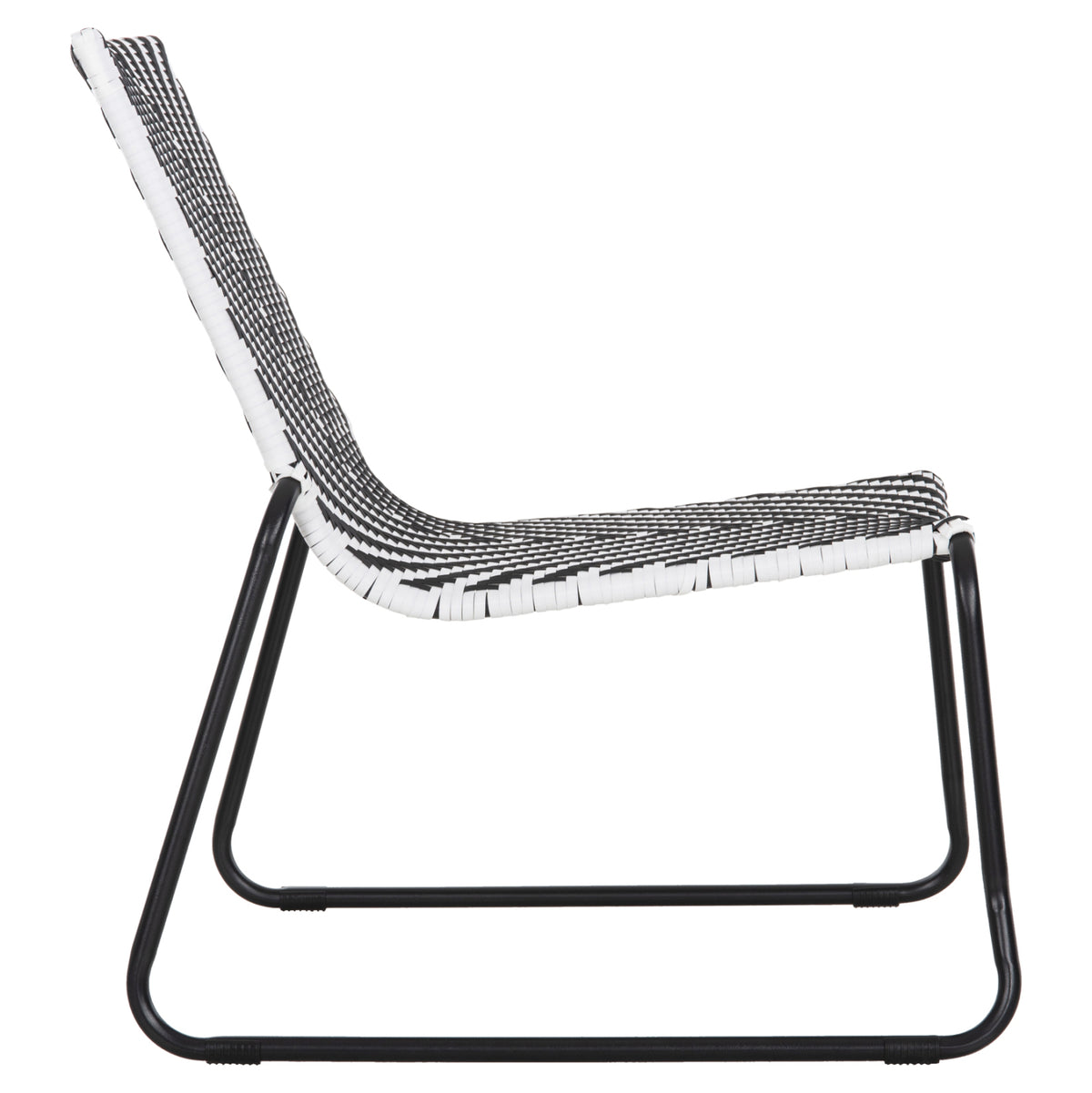 ΜΕΤΑΛΛΙΚΗ ΚΑΡΕΚΛΑ PONY ΜΑΥΡΟ & ΑΣΠΡΟ ΣΥΝΘ. RATTAN 66x68x75
