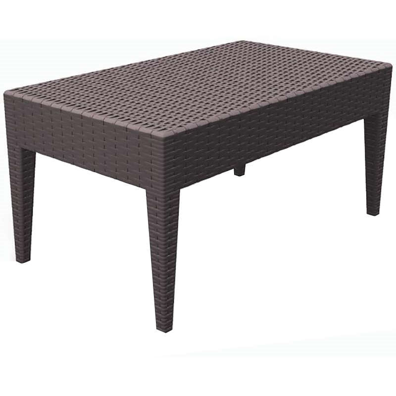 MIAMI BROWN ΤΡΑΠΕΖΙ ΠΟΛ/ΝΙΟΥ 92x53x45