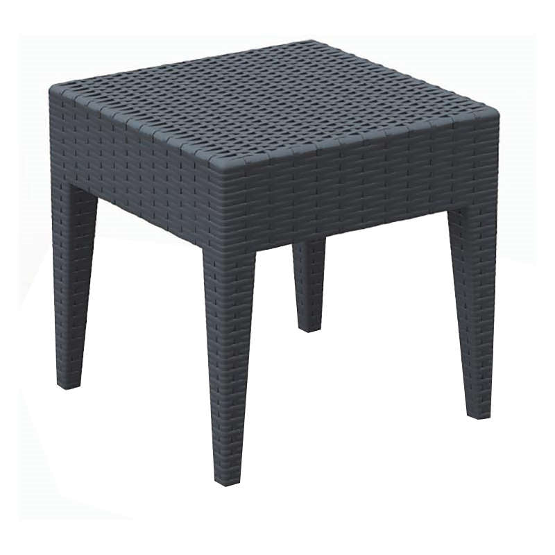 MIAMI DARK GREY ΤΡΑΠΕΖΙ ΠΟΛ/ΝΙΟΥ 45x45x45