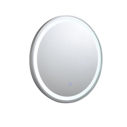 MIC-11 ΚΑΘΡΕΠΤΗΣ NM ΣΤΡΟΓΓΥΛΟΣ ΚΟΡΝΙΖΑ ΝΙΚΕΛ ΜΑΤ LED ΦΩΤΙΣΜΟ TOUCH Φ60εκ