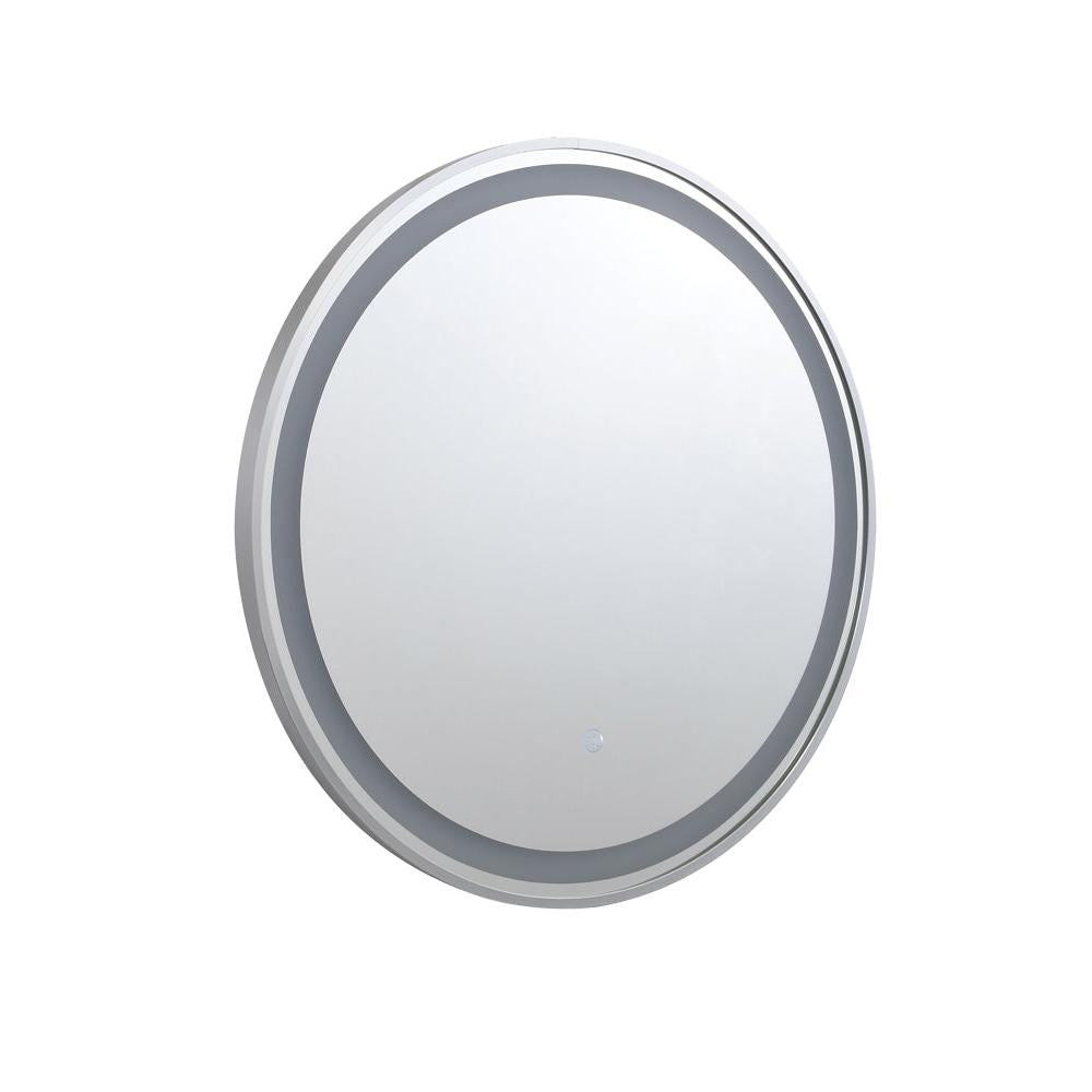MIC-11 ΚΑΘΡΕΠΤΗΣ NM ΣΤΡΟΓΓΥΛΟΣ ΚΟΡΝΙΖΑ ΝΙΚΕΛ ΜΑΤ LED ΦΩΤΙΣΜΟ TOUCH Φ60εκ