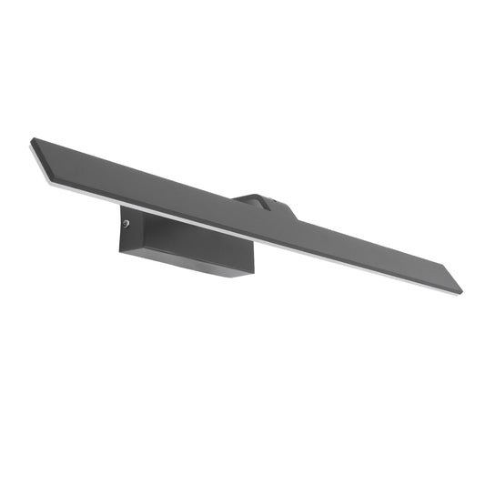 MIRROR 60516 Φωτιστικό Τοίχου - Απλίκα LED 14W 1680lm 120° AC 85-265V IP54 Φυσικό Λευκό 4500K Γκρι Μέταλλο - Μ58 x Π15 x Υ6cm