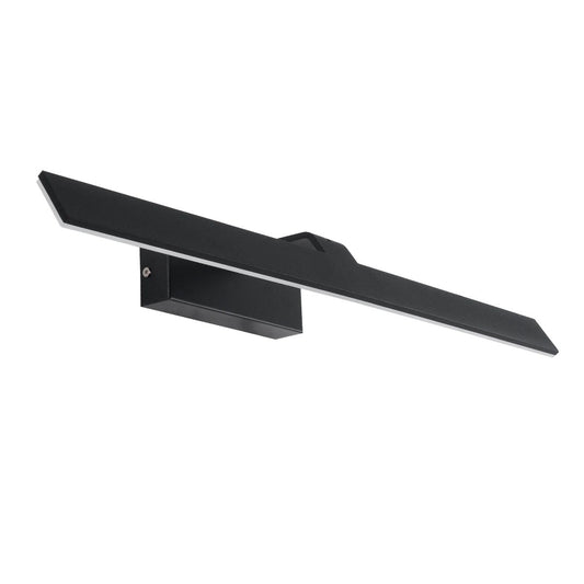 MIRROR 60517 Φωτιστικό Τοίχου - Απλίκα LED 14W 1680lm 120° AC 85-265V IP54 Φυσικό Λευκό 4500K Μαύρο Μέταλλο - Μ58 x Π15 x Υ6cm
