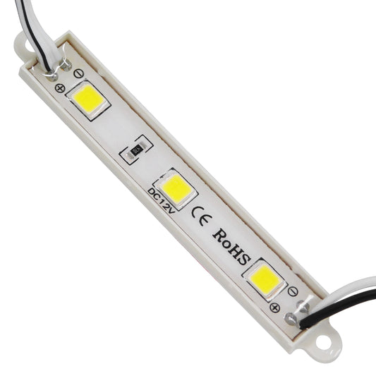 MODULARI 73701 Module LED 0.8W 80lm 120° DC 12V Αδιάβροχο IP65 3 x SMD5050 Chip Ψυχρό Λευκό 6000K Dimmable - Μ8.7 x Π1.3 x Υ0.5 - Πακέτο 20 Τεμαχίων