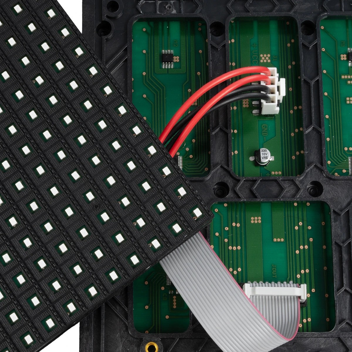 MODULCO 90382 Module Πλακίδιο Κυλιόμενης Ψηφιακής Επιγραφής/Οθόνης 32x16cm P10 LED 40W Nits ≥5500cd/㎡ DC 5V Αδιάβροχο IP65 Ψυχρό Λευκό 6000K - Μ32 x Π16 x Υ1.5