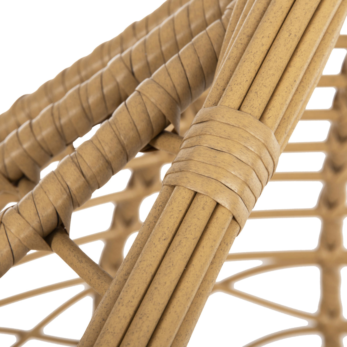ΜΟΝΗ ΚΡΕΜΑΣΤΗ ΦΩΛΙΑ ME ΥΠΟΠΟΔΙΟ GRACIE ΜΠΕΖ ΣΥΝΘ. RATTAN ΓΚΡΙ ΜΕΤΑΛ. ΣΚΕΛΕΤΟΣ Φ104x200