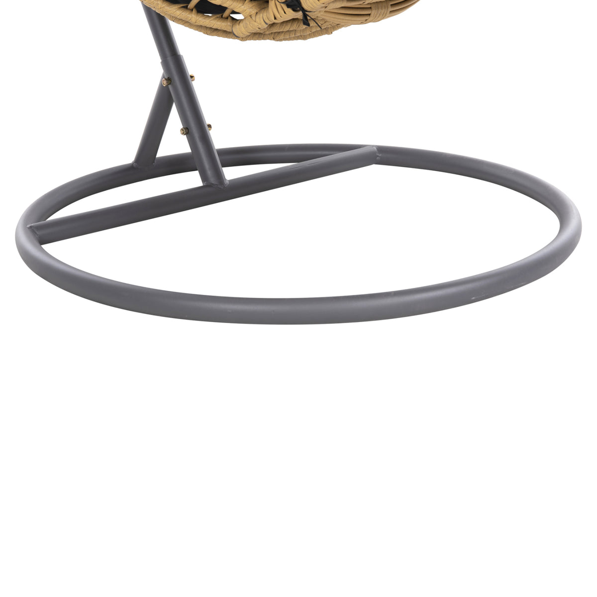 ΜΟΝΗ ΚΡΕΜΑΣΤΗ ΦΩΛΙΑ ME ΥΠΟΠΟΔΙΟ GRACIE ΜΠΕΖ ΣΥΝΘ. RATTAN ΓΚΡΙ ΜΕΤΑΛ. ΣΚΕΛΕΤΟΣ Φ104x200