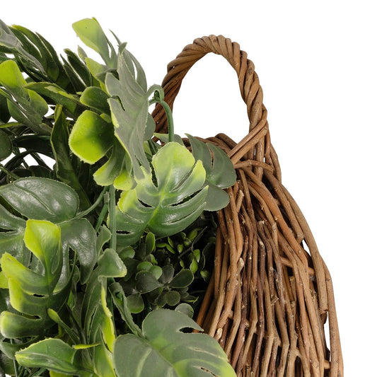 MONSTERA HANGING PLANT 20633 Τεχνητό Κρεμαστό Διακοσμητικό Φυτό Φτέρης Π40 x Μ40 x Y88cm