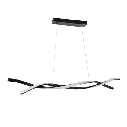 MORALES 61275 Κρεμαστό Φωτιστικό Οροφής Design LED CCT 54W 6048lm 200° AC 220-240V - Εναλλαγή Φωτισμού μέσω Τηλεχειριστηρίου All In One Ψυχρό 6000k+Φυσικό 4500k+Θερμό 2700k Dimmable Μ90 x Π14 x Υ14cm - Μαύρο