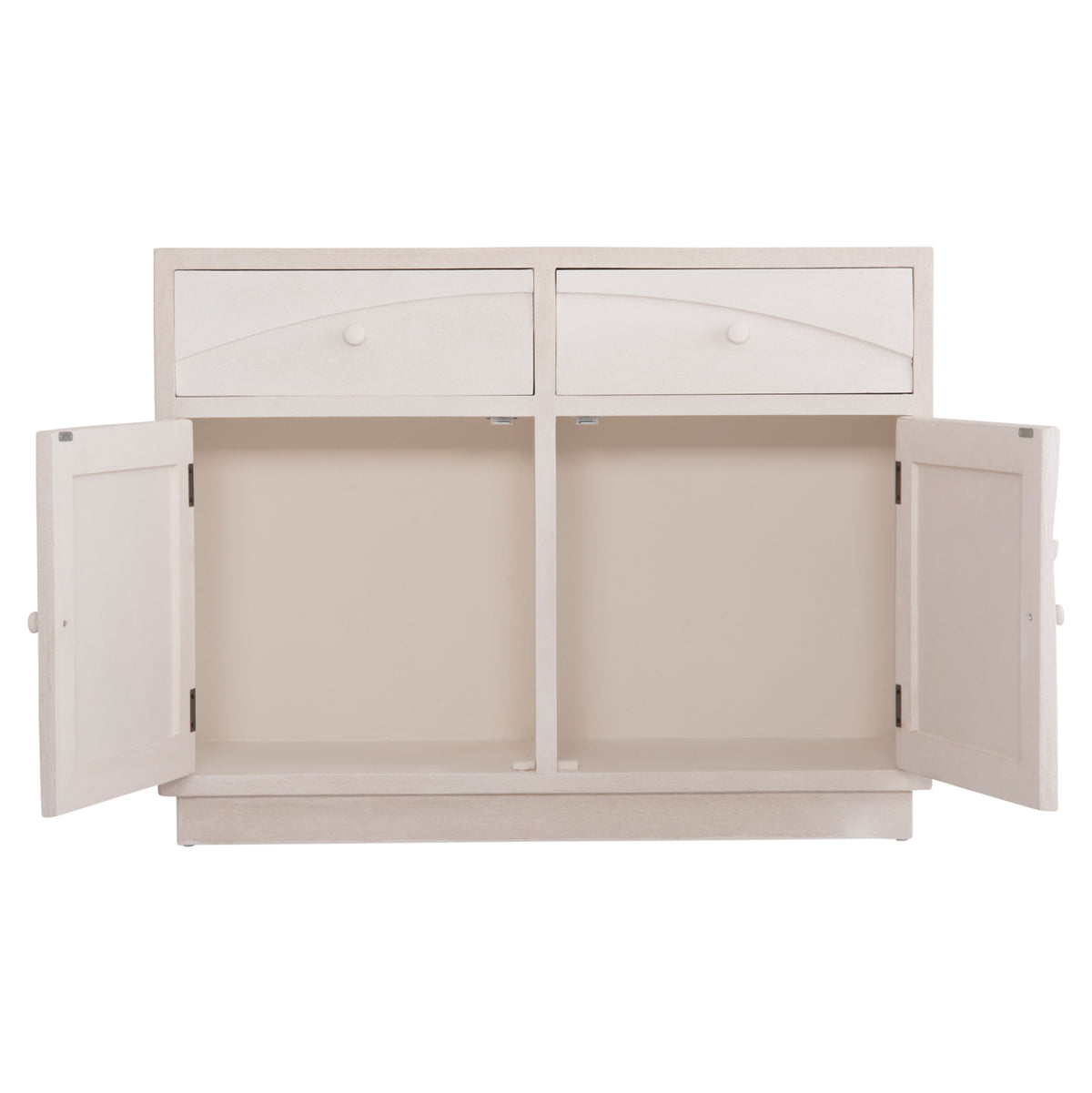 ΜΠΟΥΦΕΣ SANTORINI MDF ΣΕ ΥΠΟΛΕΥΚΟ ΧΡΩΜΑ 2 ΣΥΡΤΑΡΙΑ & 2 ΠΟΡΤΕΣ 107x38x82,5