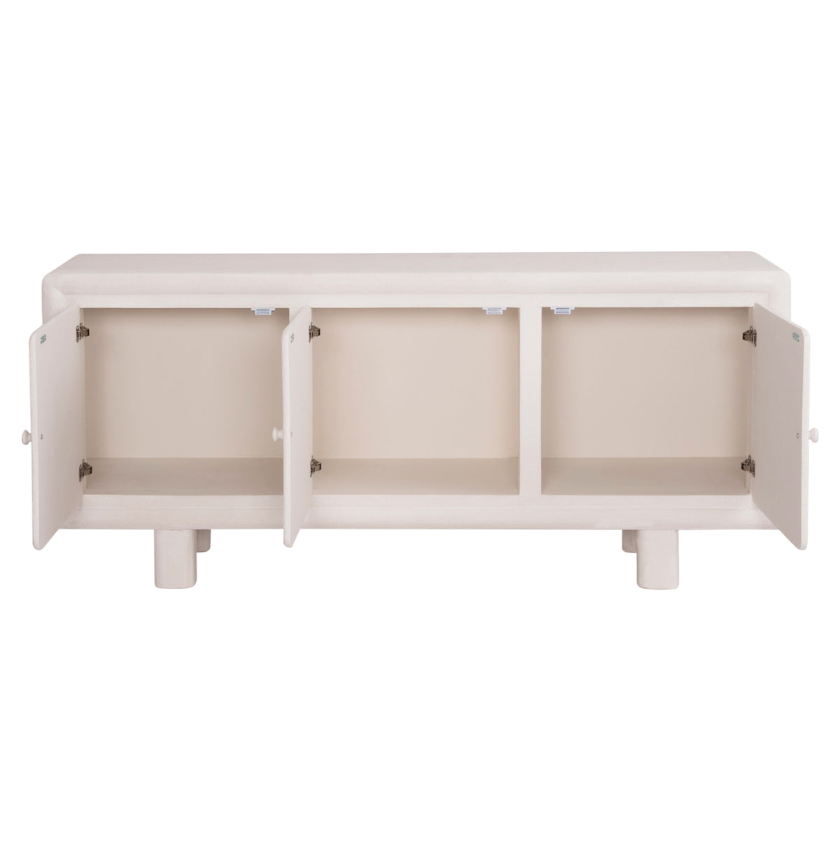 ΜΠΟΥΦΕΣ SANTORINI MDF ΣΕ ΥΠΟΛΕΥΚΟ ΧΡΩΜΑ 3 ΠΟΡΤΕΣ 140x38x64