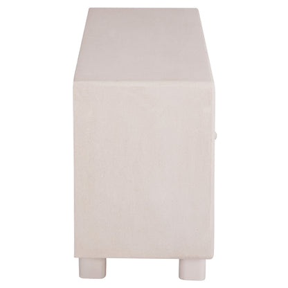 ΜΠΟΥΦΕΣ SANTORINI MDF ΣΕ ΥΠΟΛΕΥΚΟ ΧΡΩΜΑ 3 ΠΟΡΤΕΣ 140x38x64