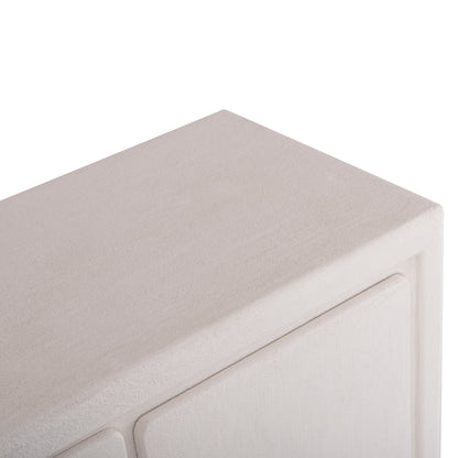 ΜΠΟΥΦΕΣ SANTORINI MDF ΣΕ ΥΠΟΛΕΥΚΟ ΧΡΩΜΑ 3 ΣΥΡΤΑΡΙΑ & 2 ΠΟΡΤΕΣ 120x38x80