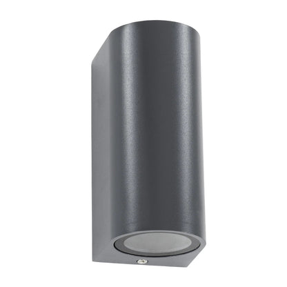 MURANO KLV-101-0016 Φωτιστικό Τοίχου / Απλίκα για 2 Λάμπες MR16 με Ντουί GU10 AC 220-240V Αδιάβροχο IP65 - Γκρι Ανθρακί Ματ - Μ8 x Π8 x Υ15