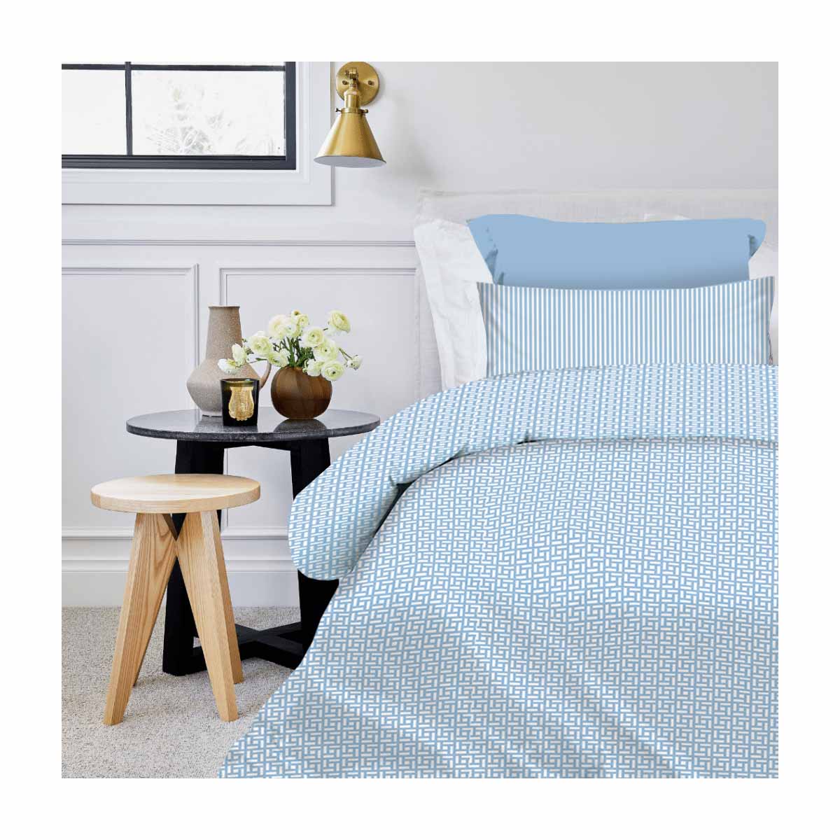 Παπλωματοθήκες Μονές Maira Blue