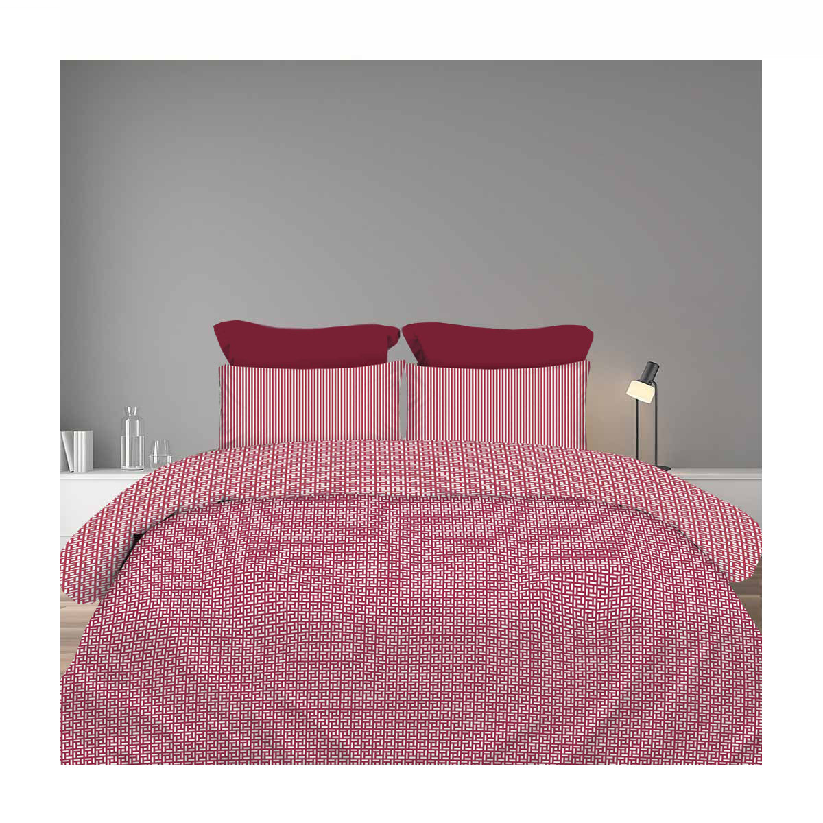 Σετ Σεντόνια 2x(2,45x2,60εκ) + 2x(52x72εκ) Maira Redwine