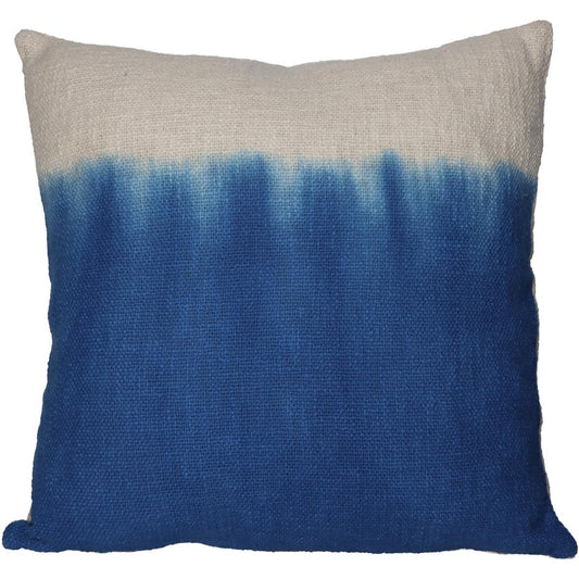 Μαξιλάρι Dip Dye Μπλε Βαμβακερό 45x45εκ
