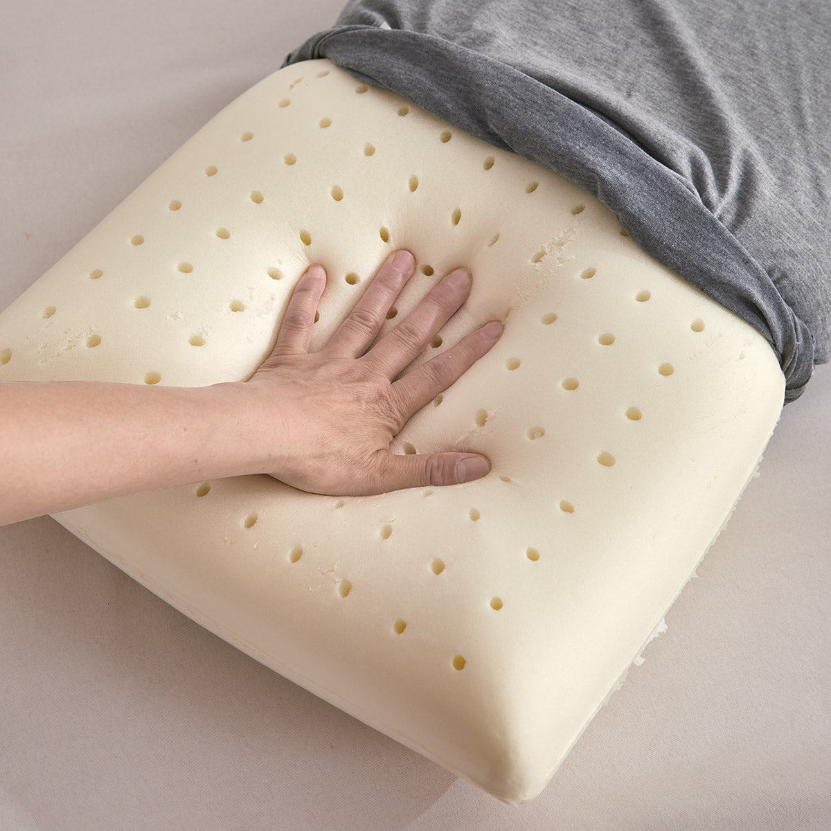Μαξιλάρια Ύπνου Flexile Memory Foam Art 4042 60x40+13εκ Γκρι - Μέτριο - 2 Τεμάχια