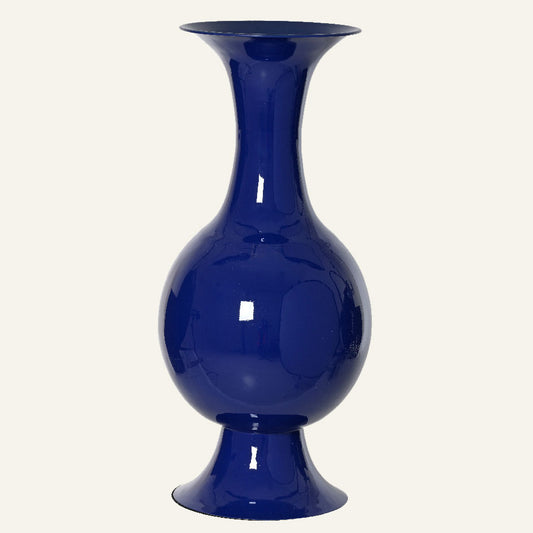 Μεταλλικό Βάζο Μπλε 25x25x56
