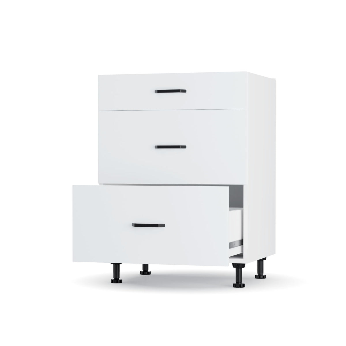 Modest Κάτω Ντουλάπι Συρταριέρα Λευκή 60x48x82